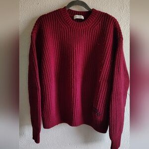 Coach Men's Burgundy Crewneck Sweater